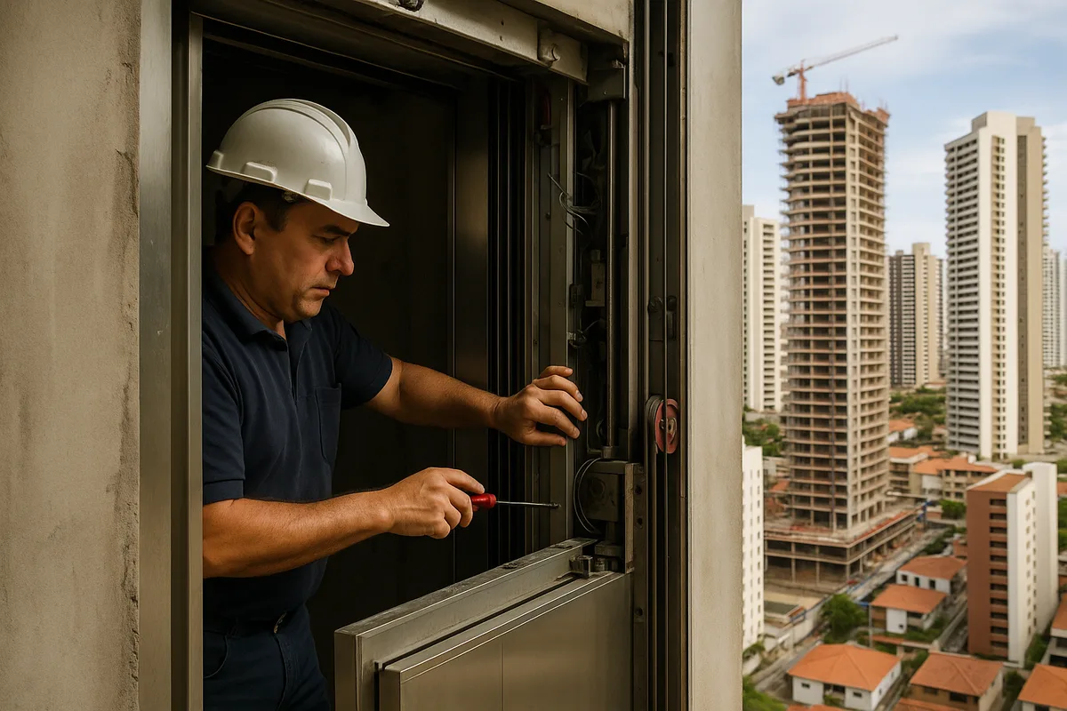 Fortaleza está subindo: o que a onda de superprédios muda pra manutenção de elevadores